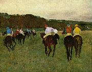 Edgar Degas Horseracing in Longchamps Spain oil painting artist